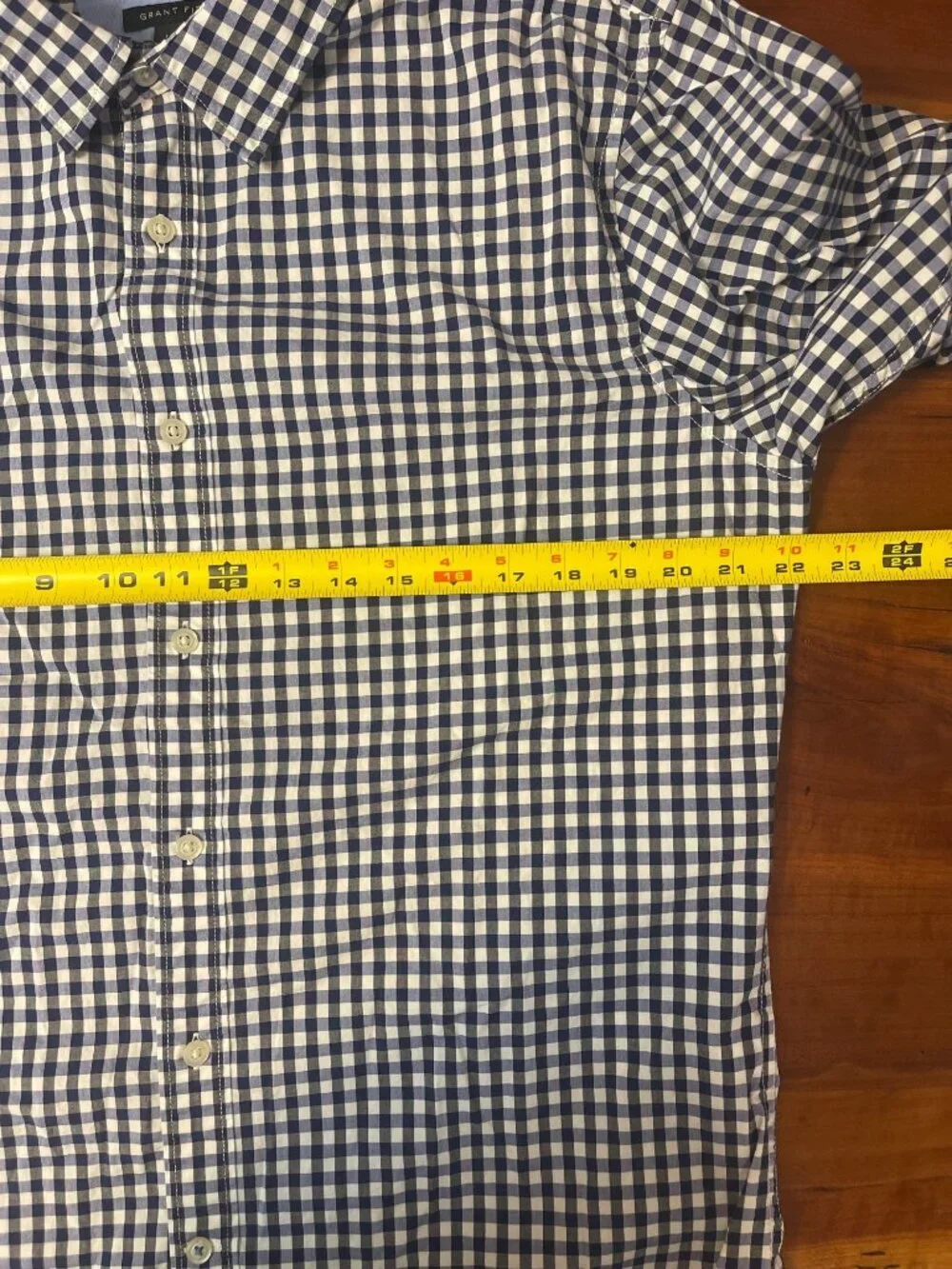 Banana Republic Custom 078 Wash Shirt Grant Fit Blue Sz Large